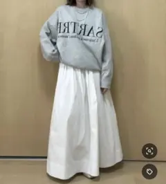 美品 JENNE 白 ロングスカート フレア 上品 春 夏 完売モデル - メルカリ