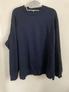 UNIQLO ソフトニットフリースクルーネックT　BLUE XL
