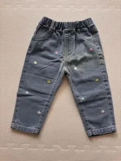 刺繍デニムパンツ