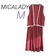 MICALADY【M】ボレロフレアスカート セットアップ アンティーク風
