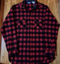 80s Woolrich ウールリッチ バッファロー ブロック チェック シャツ