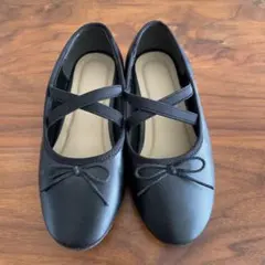 リボン付きフォーマルシューズ　ブラック20cm