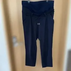 マタニティパンツ　ネイビー　スラックス　M オフィスカジュアル