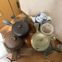 急須 まとめ売り 6点 美濃焼 ほか 茶器セット 陶器 ガラス 急須セット