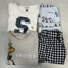 PEANUTS SNOOPY Tシャツ・パンツセット 80 90 保育園着
