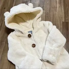 フリース製クマ耳ロンパース　70 80