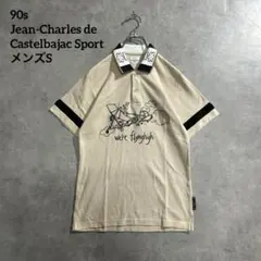 90s Castelbajac Sport ポロシャツ飛行機刺繍綿100% Sのサムネイル