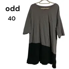 odd チュニック トップス 半袖 【40】グレー ブラック