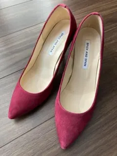 Spick&Spanシープスエードポインテッド　パンプス　24.5cmレッドのサムネイル
