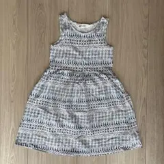 H&M 幾何学模様 ノースリーブワンピース 130cm