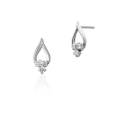 カナル4℃♡K10ホワイトゴールドピアス