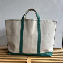 80s USA製 エルエルビーン ログキャリー ギザタグ アビ柄 LL BEAN 