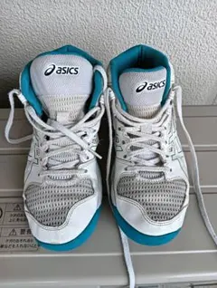 ASICS バスケットボールシューズ US 4 ホワイト/ターコイズ