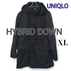 美品　ユニクロ　ハイブリッド ダウンコート　黒　XL　防寒　撥水　​吸湿発熱