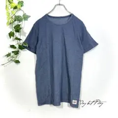 EDWIN エドウィン Tシャツ 半袖 デニム調 ブルー 青 Lサイズ メンズ