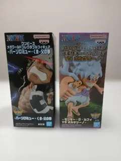 新品未開封 ワンピース メガワールドコレクションダブルフィギュア ルフィ くま