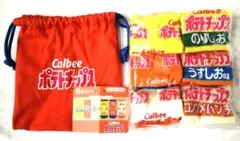 Calbee　カルビー　ポテトチップスソックス　靴下　６足セット　巾着付きのサムネイル