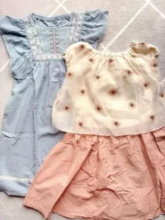 ワンピース　まとめ売り　アプレレクール　ブリーズ　ひまわり　夏　双子