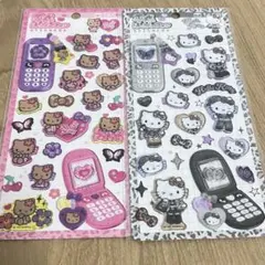 平成はっぴーフォン 日焼けキティ 黒キティセット 2シート