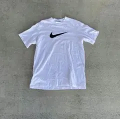 00s nike tシャツ デカロゴ y2k フェード 短丈