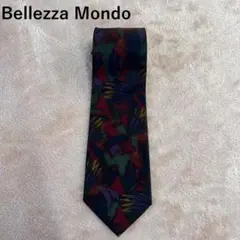 【美品】 BellezzaMondo ベレッツァモンド カラフル 総柄 ネクタイ