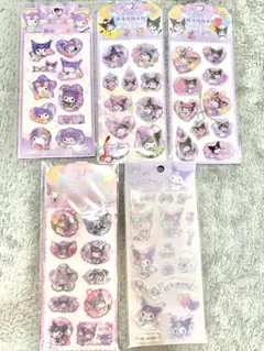 クロミ ウォーターシール5枚セット 水シール 立体シール サンリオ シール帳