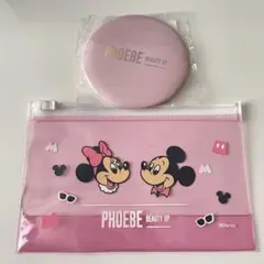 PHOEBE Disney ミッキー&ミニー ポーチ/ミラーセット