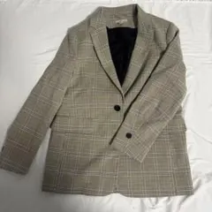 チェック柄 ブレザー 二つボタン