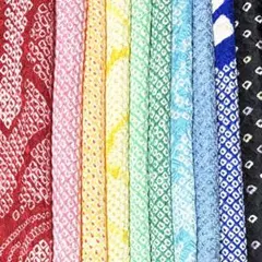 kja3675小さな絞り染め着物はぎれ10枚セット 正絹 生地japanbela