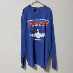 コンフォートカラーズ 長袖Ｔシャツ クルーネック 長そで イラスト XL 青 綿のサムネイル