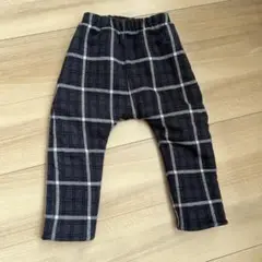 プチバトー　チェック柄ボア裏地パンツ 24M 86cm