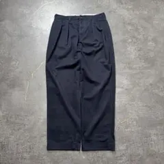 90sPolobyRalphLaurenポロチノネイビーツータックワイドパンツ