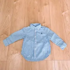 Ralph Lauren 長袖シャツ 18M 青白ストライプ
