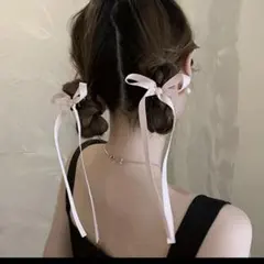 ヘアアクセサリー リボン 髪飾り ヘアクリップ クリップ ヘアアレンジ ピンク