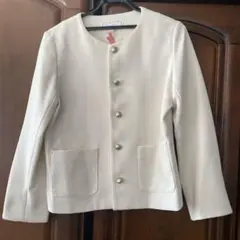 Ropé Picnic ノーカラージャケット 40 ホワイト