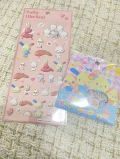 ウサハナシールセット　おはじきシール