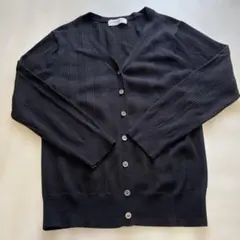 OPAQUE.CLIP ブラック長袖カーディガン