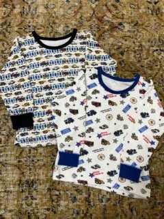 車のプリント パジャマ（上着のみ）セット 110cm