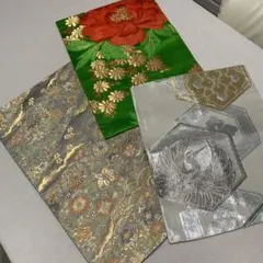 リメイクジュエ751★帯リメイク★テーブルランナー★タペストリー★彩りセット3枚