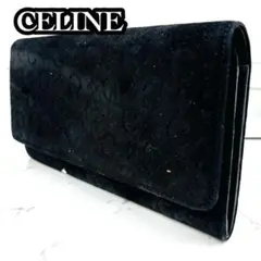 CELINE セリーヌ 長財布 スエード ブラック マカダム柄 小物 ⑥ - メルカリ