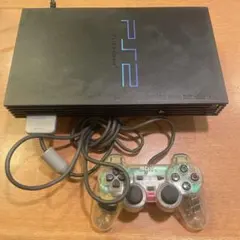 PlayStation 2 本体 透明コントローラー付き