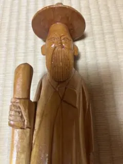 昭和レトロ 骨董品　木彫り 老人 アンティーク インテリア 置物 楽天市場】骨董○木彫福禄寿置物○黄楊 / 木製 | 中国古美術 | 清朝
