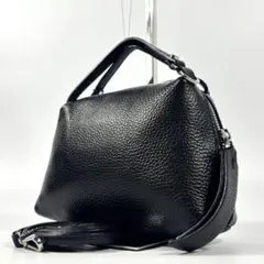 ✨現行 美品✨ ジャンニキャリーニ アリファ S 2way シボ革 ブラック