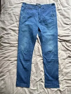 【美品】BEAMS ビームス ストレッチ デニム風 スリムパンツ インディゴ Sのサムネイル
