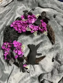 【ご確認用】　紫と黒のウィンターモチーフリース