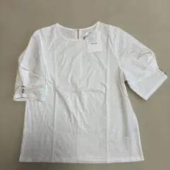 VIS 新品！ホワイト 半袖 Tシャツ ゴールドボタンのサムネイル