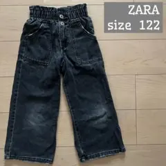 ZARA　ハイウェストワイドデニムパンツ　キッズ　女の子　size7Y