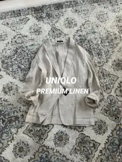 新品✨UNIQLO プレミアムリネン ロングテーラードジャケット XL