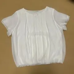 RHYME ホワイト 半袖　シフォンブラウス Mのサムネイル