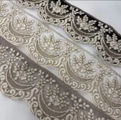 インド刺繍リボン100㎝３本セット